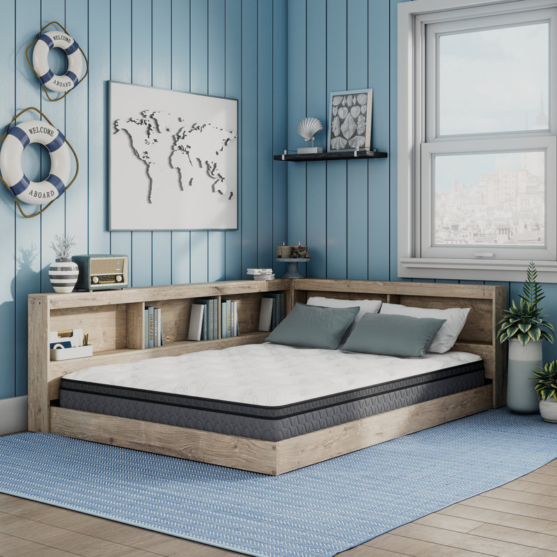 Teddy Platform Bed with Bookcase