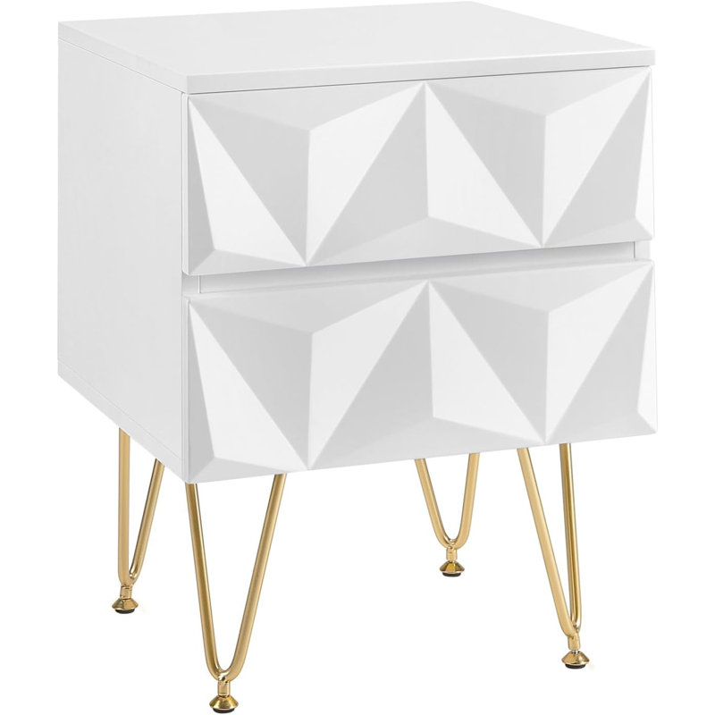 Radabaugh 40cm W Iron Bedside Table