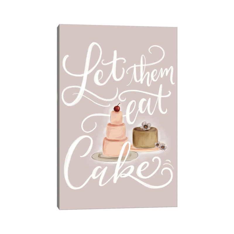 Let Them Eat Cake by Lily & Val - Wrapped Canvas Gallery-Wrapped Canvas Giclée, Wrapped Canvas, 20.32 cm H x 30.48 cm W