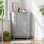 Armoire de salle de bain d'angle avec tablette réglable