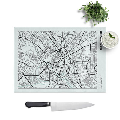 Map Manchester Uk Chopping Board