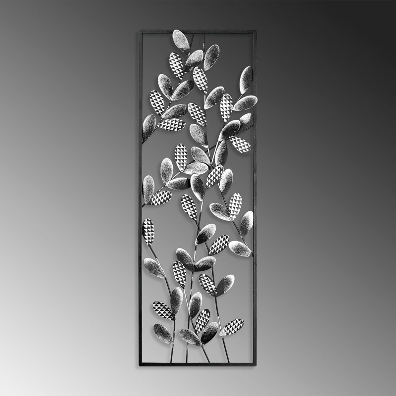 Handmade Decorative Metal Wall Accessory, 12.6 x 35.4 inches | 100% Metal, Thickness: 0.06 inches | Unique Hand-Painted Design, Perfect for Home Decor | Versatile Wall Hanging with Distinctive Color Variations