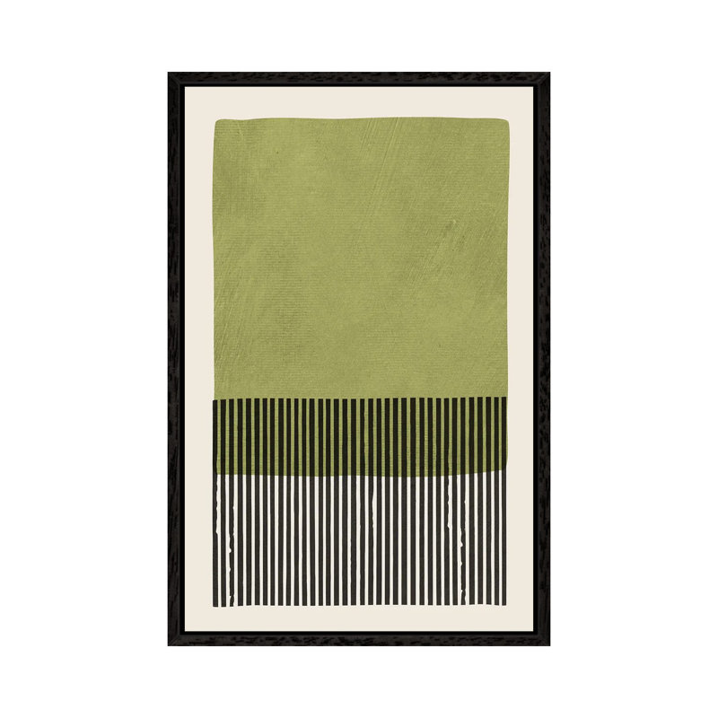 Green Black Wall Art I by EmcDesignLab - Floater Frame Gallery-Wrapped Canvas Giclée on Canvas, 66.04 cm H x 45.72 cm W