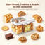 Boîte à pain pour comptoir de cuisine, contenant de rangement hermétique pour le pain avec couvercle de contrôle du temps, garde-pain pour le pain fait maison, pain grillé, bagel et biscuits, 10 L
