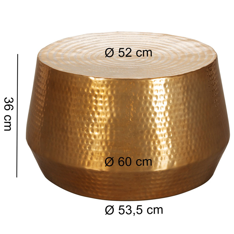 Jayde Solid Coffee Table, Gold