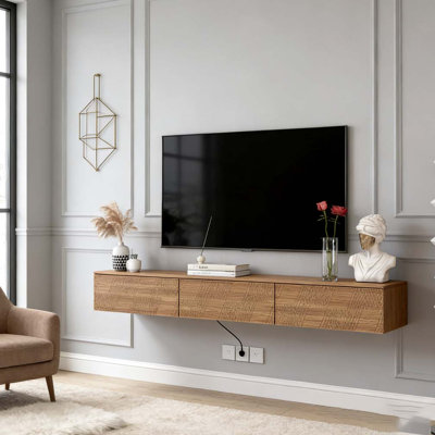 Support mural flottant pour téléviseur avec 16 DEL de couleur