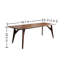Table de salle à manger rectangulaire en bois massif brun-1097018342