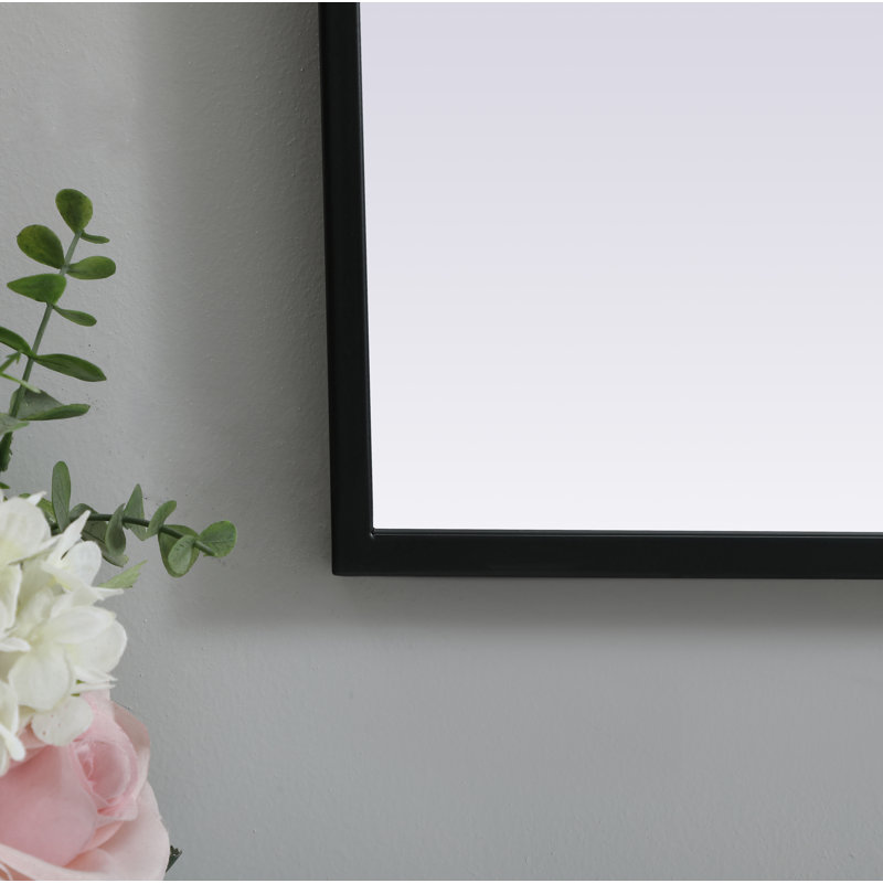 Miroir mural Sabine, Noir, 24 po x 33 po