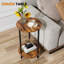 Petite table de bout ronde, table d'appoint noire pour la chambre à coucher, ensemble de table de chevet 2, décor moderne, table basse ronde pour salon, table d'appoint pour canapé pour les petits espaces