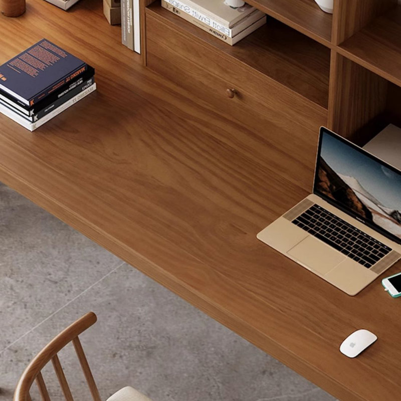 Bureau d'écriture rectangulaire en bois massif noyer, H 53,15 po x l 62,99 po x P 23,62 po
