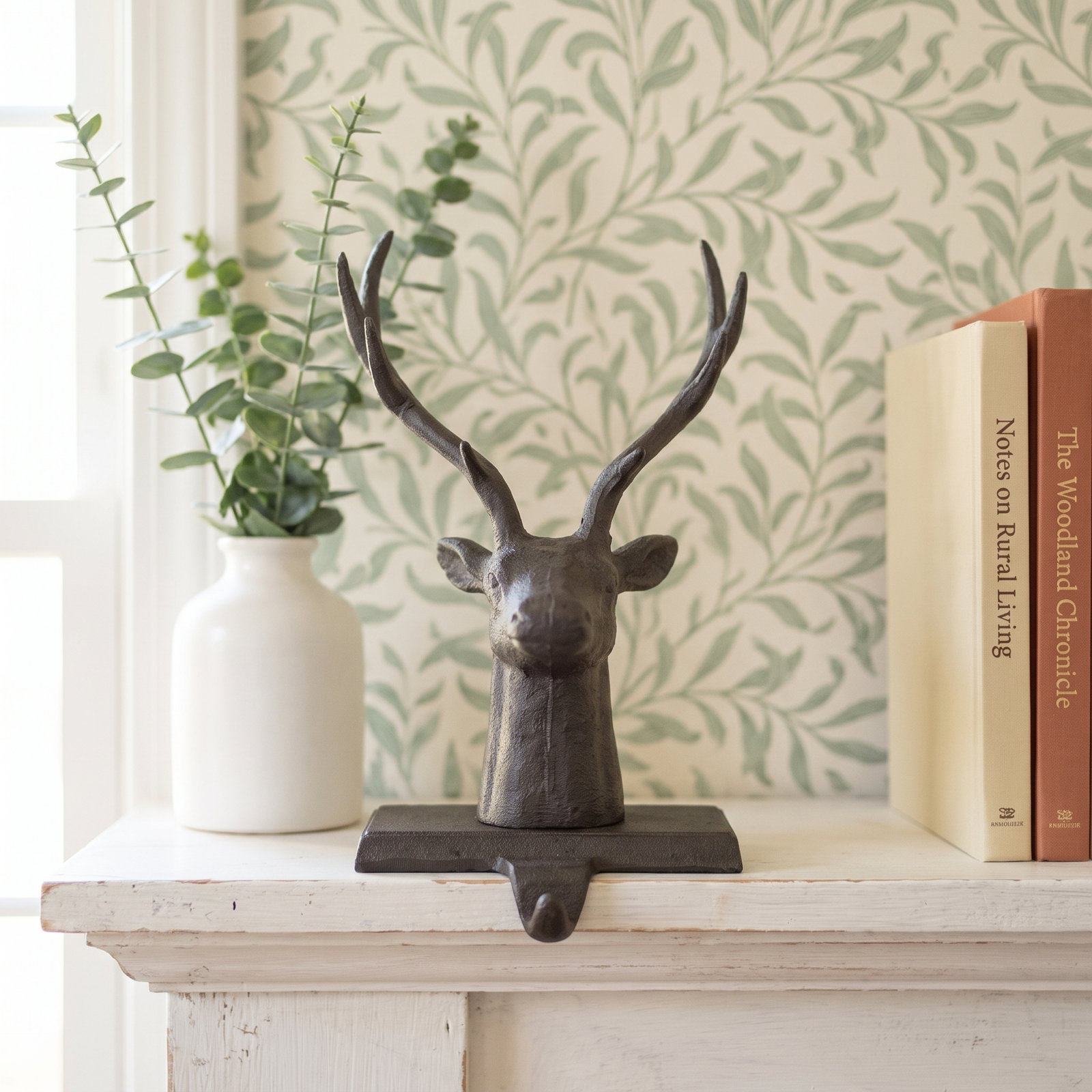 Woodland Deer Stocking Holder Sculpture