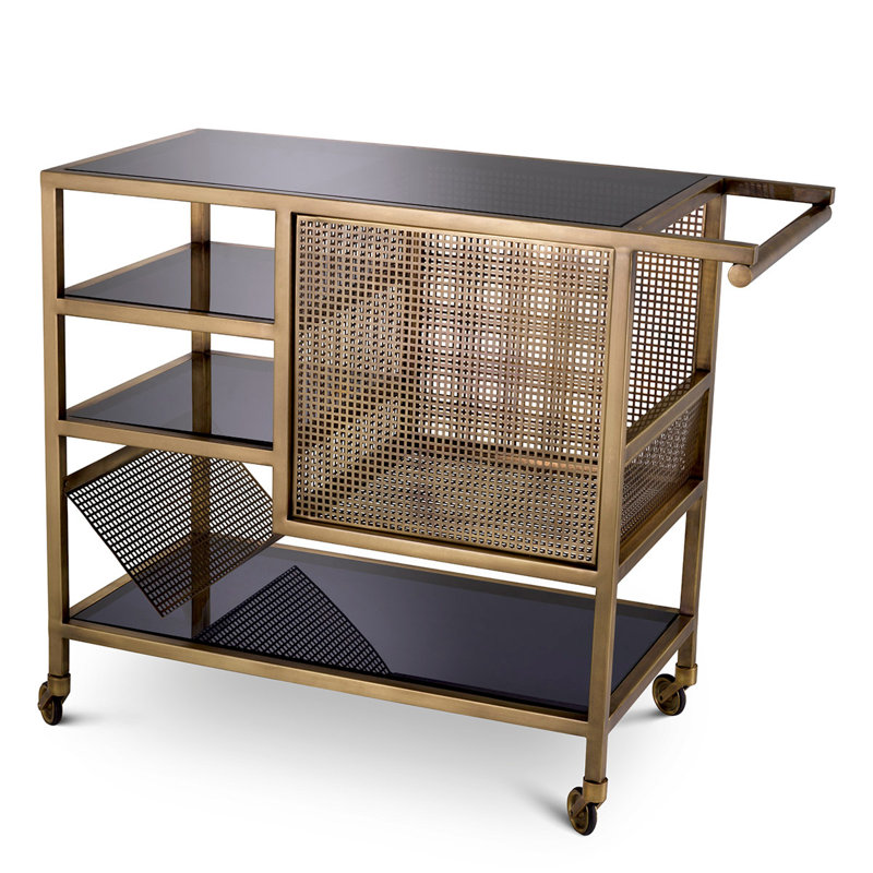 Sterling Metal Bar Cart