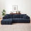 Canapé modulaire 108 po en chenille bleu foncé, conception capitonnée et ressorts ensachés, sans assemblage-118691997-118691999