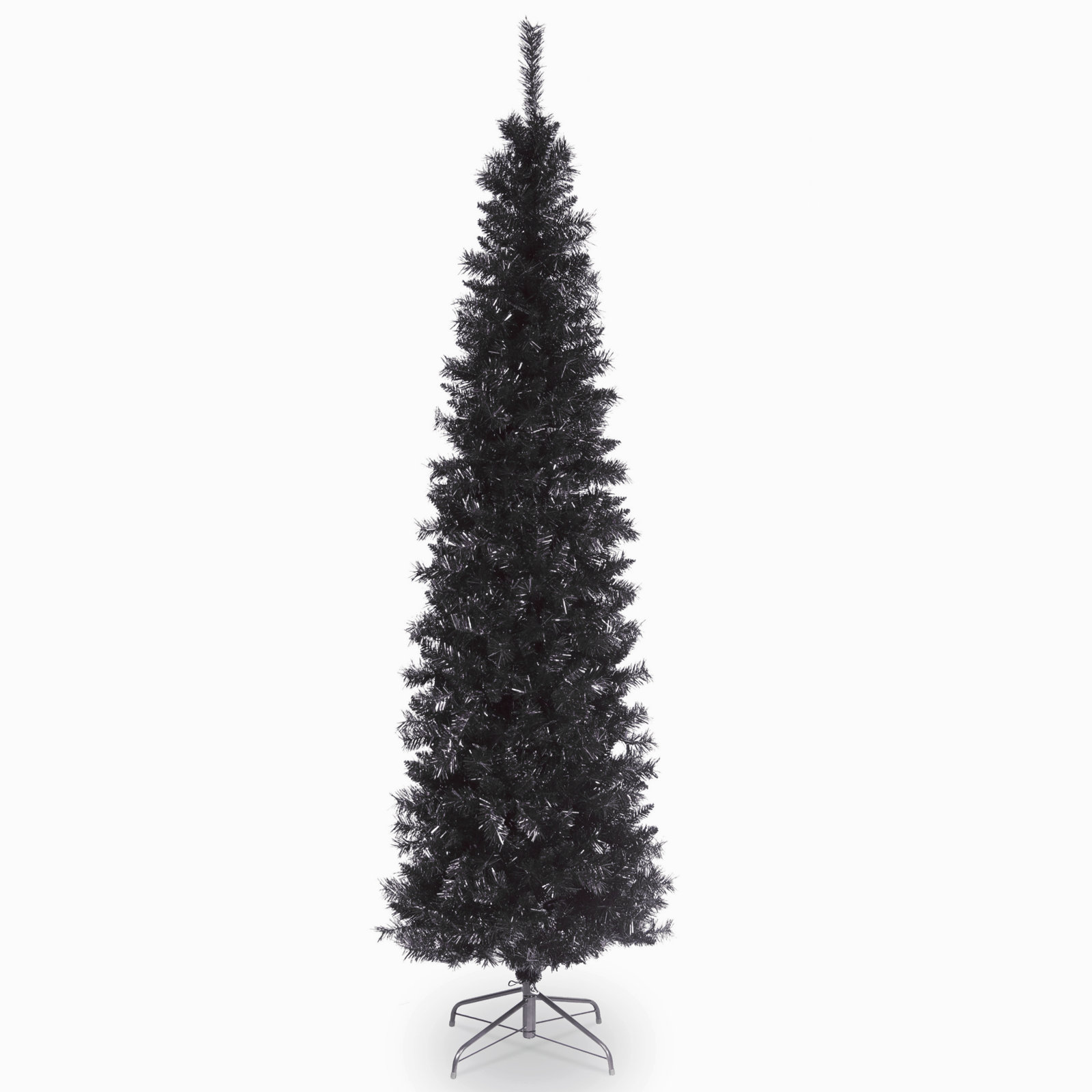 The Holiday Aisle® Black Tinsel Tree, 6'