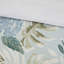 Couette en coton avec coussins décoratifs, bleue, format king, taies d'oreiller à motif tropical, couette tissée, bleue, lavable à la machine