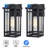 12" Black Dusk to Dawn & Motion Sensor Outdoor Wall Lantern