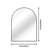 30X40 Inch Arched Wall Mirror With Black Metal Frame | Gift Idea-405426626-382847586