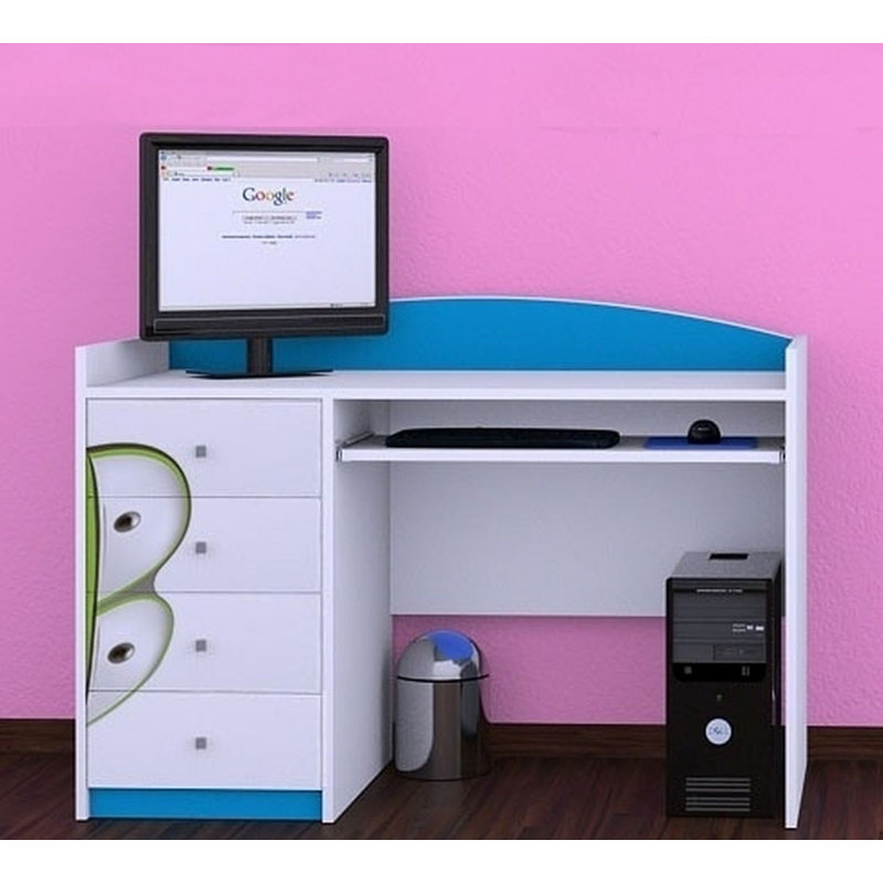 Jevon 125cm Computer Desk, Blue