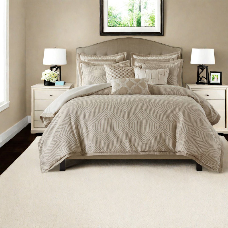 Piece King Bedding Sets Polyester Jacquard Modern Home Comfort