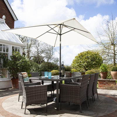 Ahmid Patio Dining Set with Rectangular Table , Cushions Included