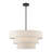 4 - Light Steel Dimmable Drum Chandelier-254080606-254080604
