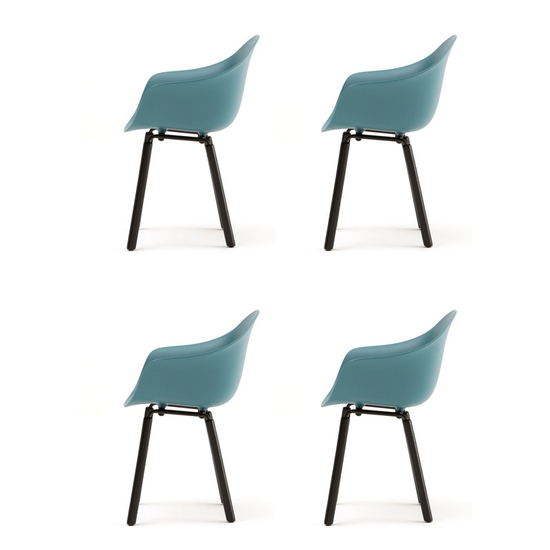 TA Armchair (Set of 4), Ocean Blue/Black