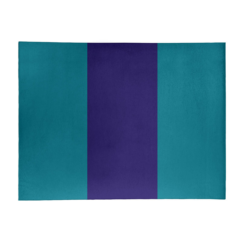 Tapis à rayures bleu foncé/mauve foncé, Rectangle 5 pi x 7 pi