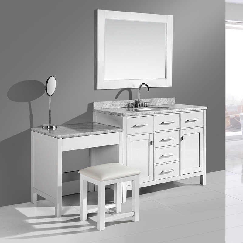 Ensemble de meuble-lavabo simple avec miroir 72" Carrasquillo