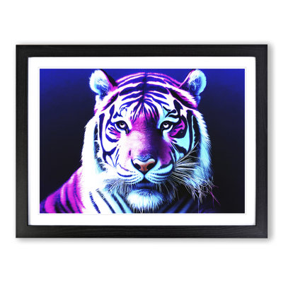 Neon Tiger - Single Picture Frame Print