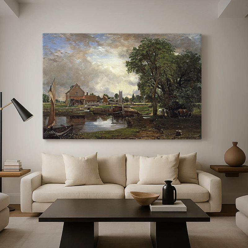Flatford Mill (Scène sur une rivière navigable) - John Constable - Toile tendue avec châssis - 1816 - 1817, 40 x 60