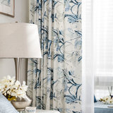 Chloe Linen Room Darkening Curtain Pair