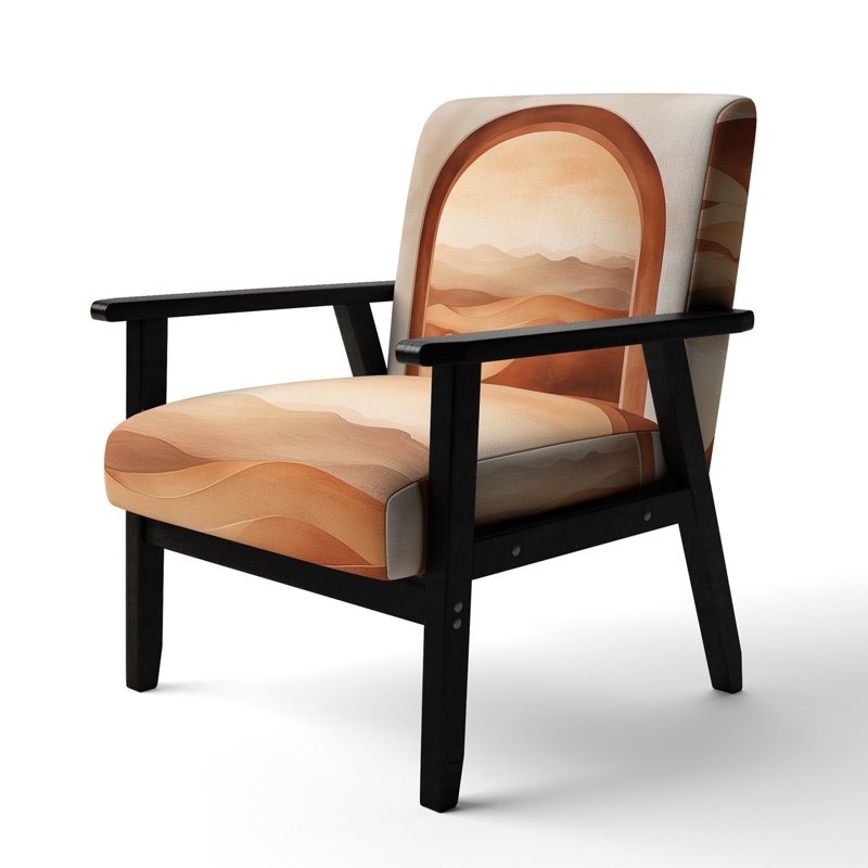 Chaise d'appoint Desert, Black Square Arms