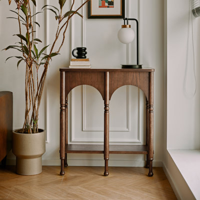 Solid Wood Console Table with Storage