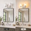 Applique murale de meuble-lavabo 2 lumières avec abat-jour en verre givré nervuré, nickel brossé-1695615536-1697578692