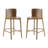 Alvin 31” Seat Height Rubberwood Bar Stools With Curved Backrest