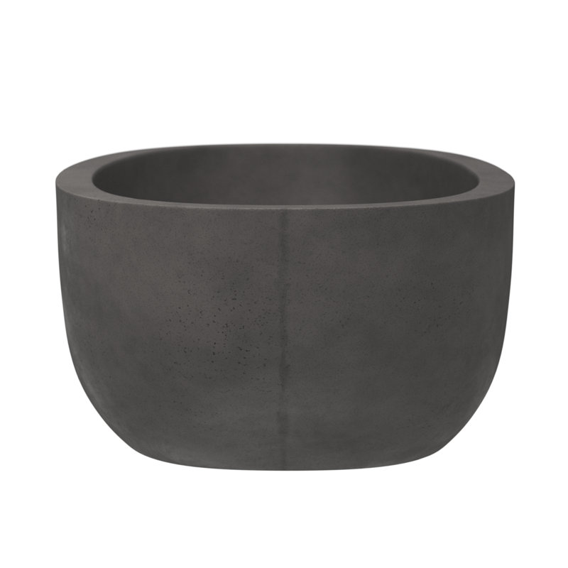 Avalon NativeStone Freestanding Soaking Cement Bathtub, Slate, 21" H x 36" W x 62" L