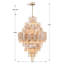 Lustre à niveaux 20 lumières Quinzio-94078883