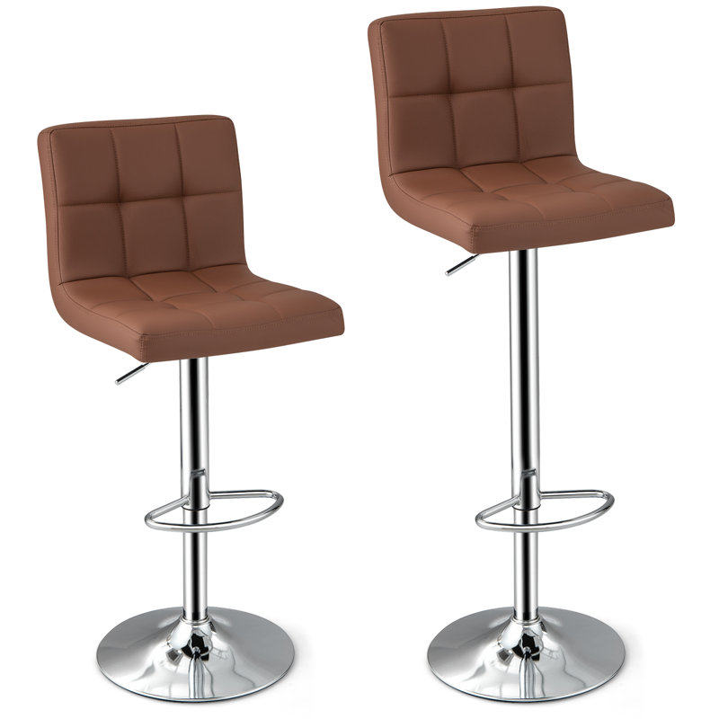 Delvion Upholstered Adjustable Height Bar Stool