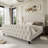 Bed Frame with Deep Button Tufted Wingback Headboard and Footboard, Velvet Upholstered Platform Bed Frame, No Box Spring Needed, Easy Assemble-1983533909-1983533907