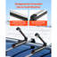 Ski & Snowboard Roof Rack, Carry up to 4 Pairs of Skis or 2 Snowboards, 2 PCS Aluminum Universal Car Roof Rack with Lock & Rubber Padding, Carrier for Fishing Rod, Fit Most Slotted Crossbars