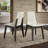 Cipolla Wood Finish White Vegan Leather Dining Chair-105512446