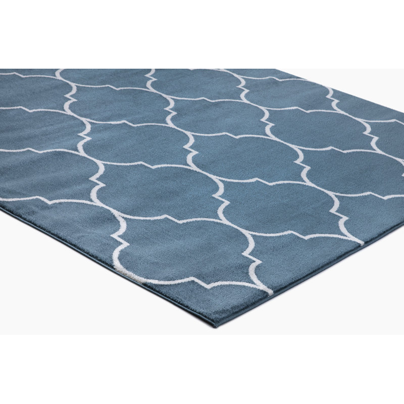 Tapis bleu Arianda, Rectangle 7 pi 10 po x 9 pi 10 po