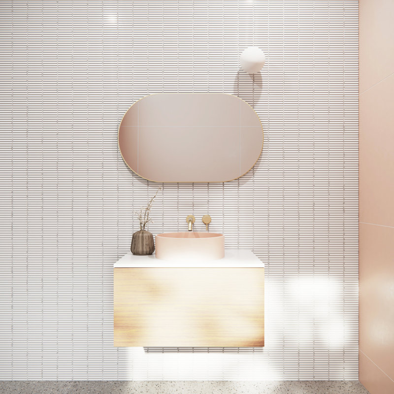 Modern & Contemporary Accent Bathroom / Vanity Dresser Mirror, Satin Brass, 36" x 22"