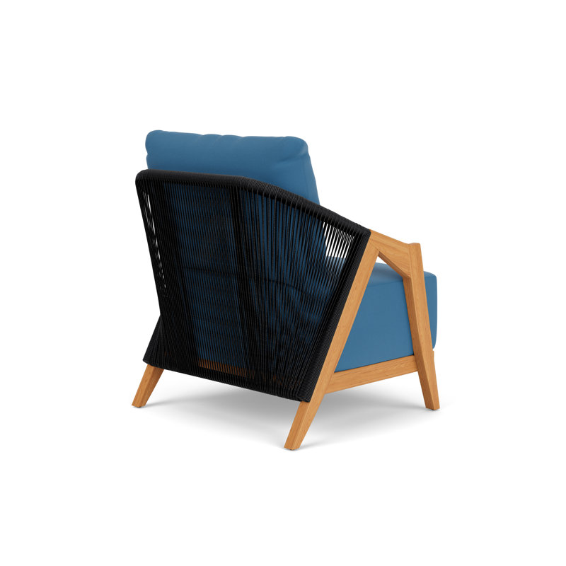 Alpine Outdoor Teak Lounge Chair, Bamboo Bay Sky