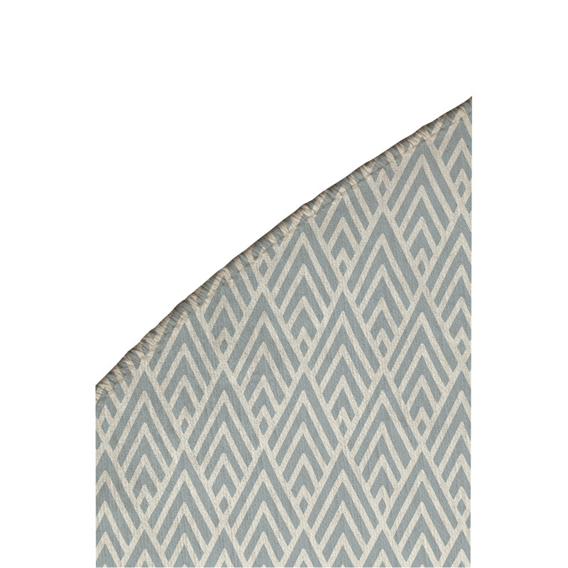 Chevron Spike Non-Slip Outdoor Rug, Round 5'