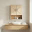 Armoire de salle de bain murale 19 ", rangement mural avec tablettes réglables et porte double-1574931655