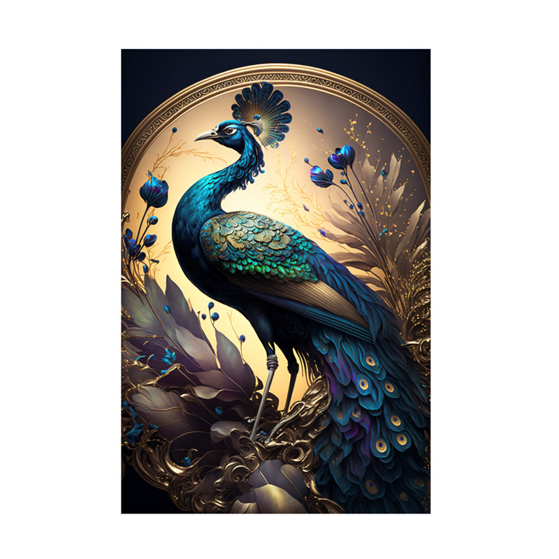 Art sur toile 3 "Ray Heere Proud Peacocks", H 19 po x l 12 po x P 2 po