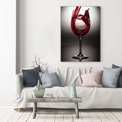 Red Wine - Wrapped Canvas Print