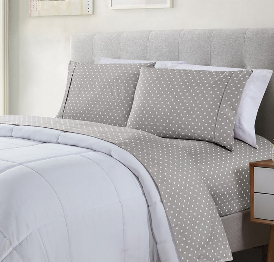 Bibb Home Egyptian Luxury 1800 Thread Count 4 pc Printed Sheet Sets