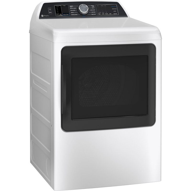 GE Profile 5.3 cu. ft. ENERGY STAR Top Load Washer with Smarter Wash Technology and FlexDispense + 7.4 cu. ft. ENERGY STAR Smart Gas Dryer with Sanitize Cycle and Sensor Dry